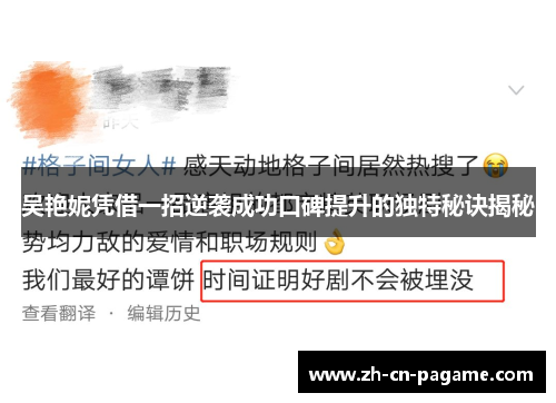 吴艳妮凭借一招逆袭成功口碑提升的独特秘诀揭秘
