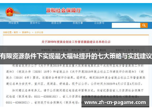 有限资源条件下实现最大福祉提升的七大策略与实践建议